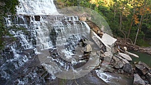 Scene of Albion Falls in Ontario, Canada