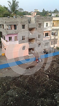 Scene of Apartment under renovations in India