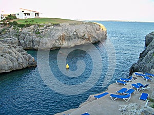 Scene from of Cala`n Forcat, a wonderful resort on the island of Menorca, Spain.
