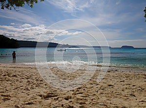 Scene of Champagne Bay, Espiritu Santo, Vanuatu.