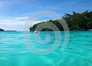 Scene of Champagne Bay, Espiritu Santo, Vanuatu.