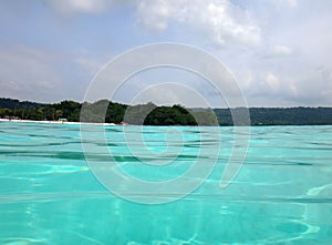 Scene of Champagne Bay, Espiritu Santo, Vanuatu.