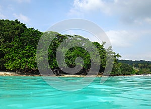 Scene of Champagne Bay, Espiritu Santo, Vanuatu.