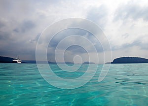 Scene of Champagne Bay, Espiritu Santo, Vanuatu.