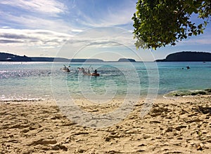 Scene of Champagne Bay, Espiritu Santo, Vanuatu.