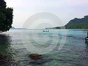 Scene of Champagne Bay, Espiritu Santo, Vanuatu.