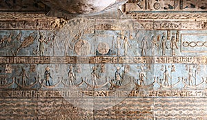 Scene in Denderah Temple, Qena, Egypt