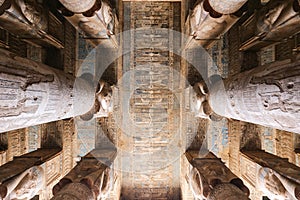 Scene in Denderah Temple, Qena, Egypt