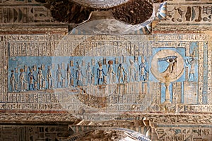 Scene in Denderah Temple, Qena, Egypt