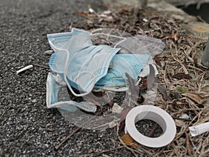 Scene  or display of the disposble surgical mask