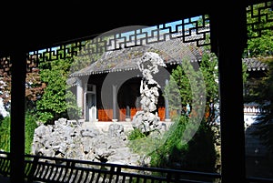 Scene form Scholars Chinese Garden in Snug Harbor photo