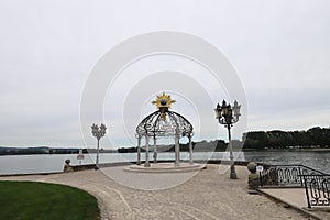 GERMANY, BAVARIA, WAGING AM SEE - SEPTEMBER 22, 2019: Pavilion at the Waginger See photo