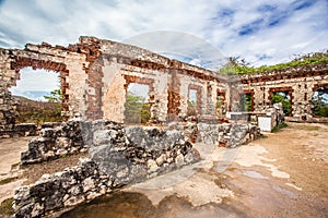 Historic abandoned lighthouse ruins at Aguadilla, Puerto Rico, photo