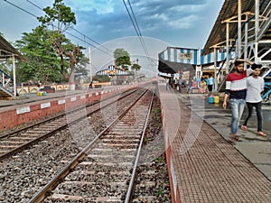 Scene of Indian railway station