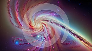 A Scene Of An Interestingly Vivid Spiral In The Sky AI Generative