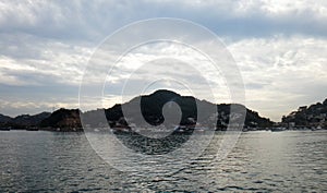 Scene of Manzanillo, Colima, Mexico from a cruise ship.