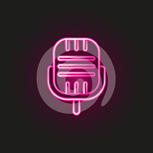 scene microphone neon style icon. Simple thin line, outline vector of theatre icons for ui and ux, website or mobile application