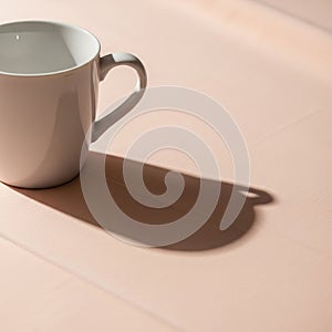 The scene is minimalistic, emphasizing the soft interplay of light and shadow