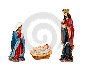 Scene of the nativity: Mary, Baby Jesus and a wise man, Caspar photo