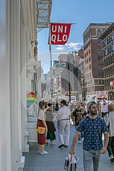 The scene near Uniqlo store in SoHo