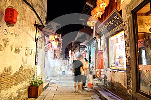 The scene of the night in Xitang ancient town, Zhejiang Province, China