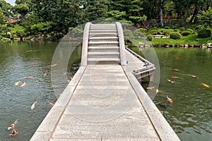 Scene at the Old Shukkeien Garden in Hiroshima, Japan