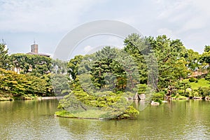 Scene at the Old Shukkeien Garden in Hiroshima, Japan