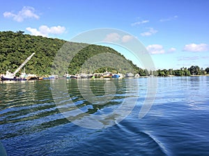 Scene of Port Vila Harbour, Efate, Vanuatu.