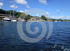 Scene of Port Vila Harbour, Efate, Vanuatu.