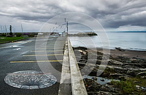 Scene of the quay on a cloudy of Saint Jean Port Jolibe in the Saint Lawrence Seaway