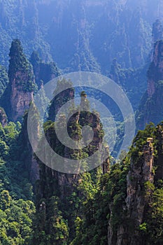 scene of rock mountain in Zhangjiajie National Forest Park,Hunan, China