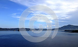 Scene of Simpson Harbour and Rabaul