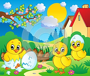 Scene with spring season theme 2