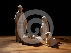 Scene from the statue of the birth of Jesus Christ.