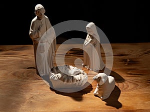Scene from the statue of the birth of Jesus Christ.