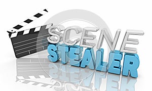 Scene Stealer Grab Attention Make Impression Movie Film Clapper 3d Illustration