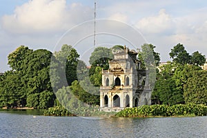 Scene of Tortoise Tower ,hanoi