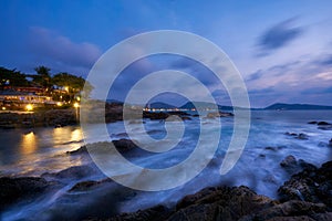 Scene of twilight sky at Kalim beach