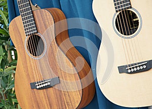 Scene of two guitars