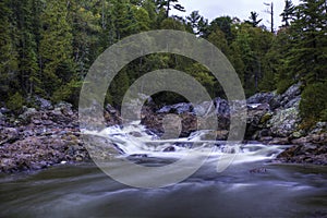 Scene of Upper Chippewa Falls in Ontario, Canada