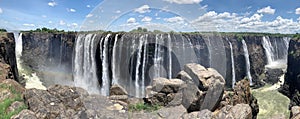 Scene from Victoria Falls national park on the border of Zambia and Zimbabwe