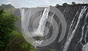 Scene from Victoria falls near Zambia and Zimbabwe