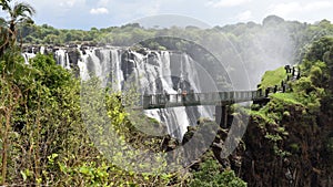 Scene from Victoria falls near Zambia and Zimbabwe