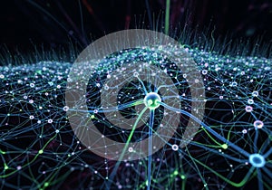 Scene visually represents concepts of artificial intelligence