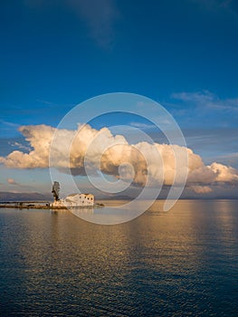 Scene of Vlacherna monastery, Kanoni, Corfu