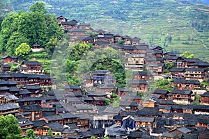 The scene of Xijiang Miao minority village