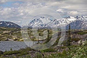 Scenery along the Klondike Highway, near Carcross, Yukon Territory, Canada