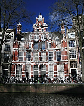 The scenery along the street and canal photo