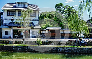 Scenery of ancient village with the canal