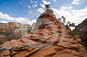 Scenery from the Angels Landing hike at Zion National Park photo